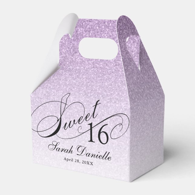Ballotins Parties scintillant de glam violet clair sucré 16  (Verso)