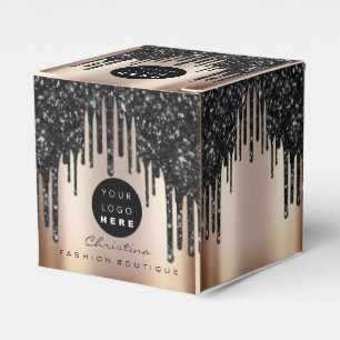 Ballotins Parties scintillant de logo personnalisé Black Dr