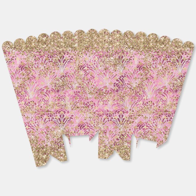 Ballotins Parties scintillant d'or Abstraite rose violet mod (Déplié)