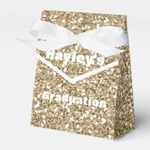 Ballotins Parties scintillant d'or clair boîte de préférence