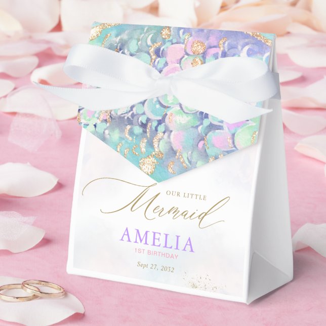 Ballotins Parties scintillant d'or Mermaid Queue sous la mer (Mariage)