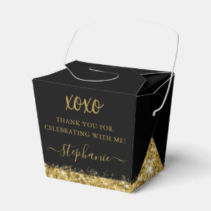 Ballotins Parties scintillant d'or noir Confetti Mini Takeou