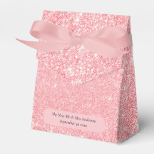 Parties scintillant d'or rose nouvellement mariée 