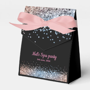 Ballotins Parties scintillant en verre rose et noir