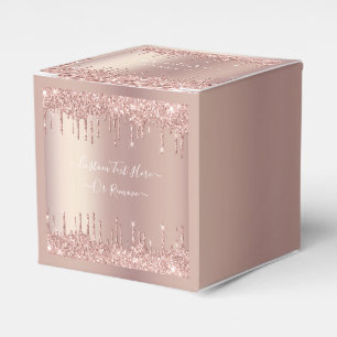 Ballotins Parties scintillant Gold Blush rose Nom de texte p
