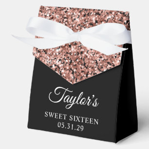 Ballotins Parties scintillant or rose et Sweet sixteen noir