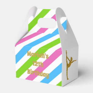 Ballotins Parties scintillant rayée colorée Gymnaste Boîte à