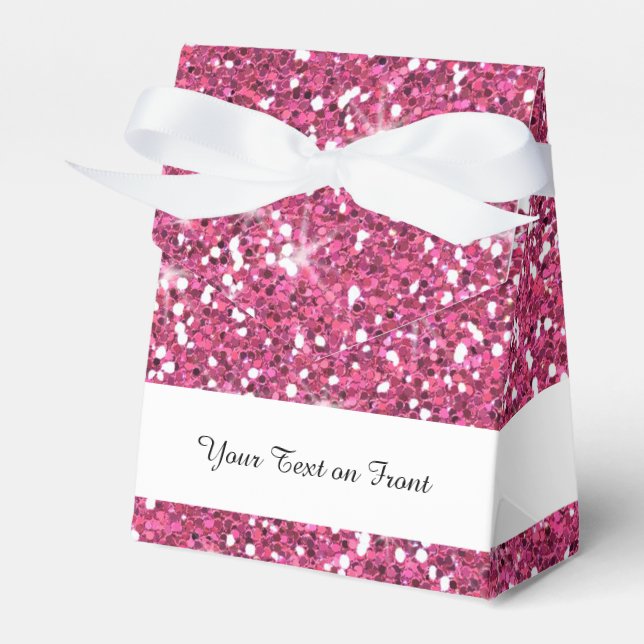 Ballotins Parties scintillant rose chaud imprimée (Verso)