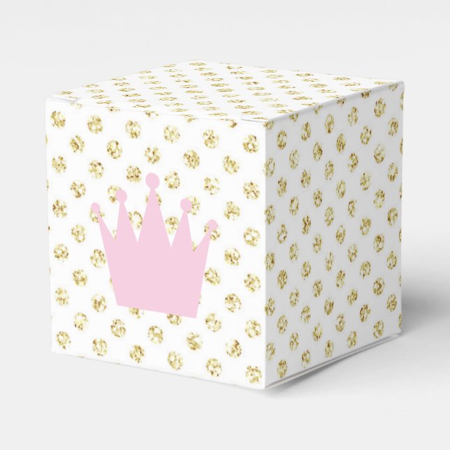 Ballotins Parties scintillant rose et or Princesse  Ballotin (Verso)