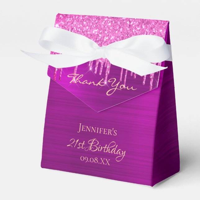 Ballotins Parties scintillant rose fête d'anniversaire goutt (Verso)