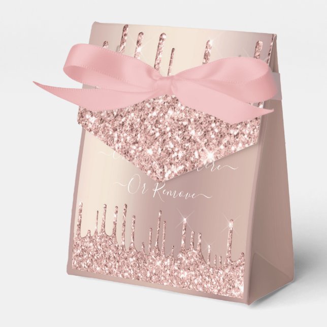 Ballotins Parties scintillant rose Gold Blush  texte personn (Verso)