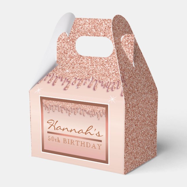 Ballotins Parties scintillant rose Gold Sparkle  boîte cadea (Verso)