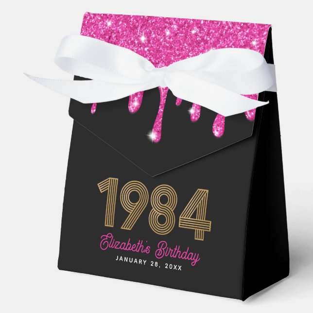 Ballotins Parties scintillant rose goutte Faux Gold 1984 40e (Recto)