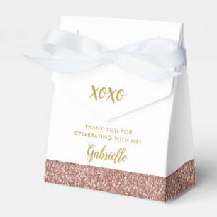 Ballotins Parties scintillant rose or rose XOXO Anniversaire