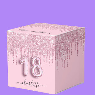 Ballotins parties scintillant rose vif à 18e anniversaire go