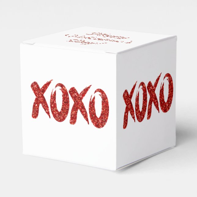 Ballotins Parties scintillant rouge XOXO | Glam Brushstroke  (Verso)