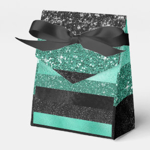 Ballotins Parties scintillant turquoise Et Noir