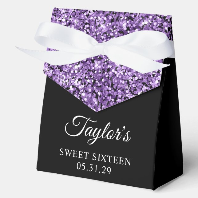 Ballotins Parties scintillant violette et Sweet sixteen noir (Recto)