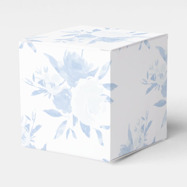 Ballotins Pastel Blue Floral Aquarelle boîte cadeau (Verso)