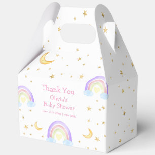 Ballotins Pastel Coloré Rainbow Moon Sky Baby shower
