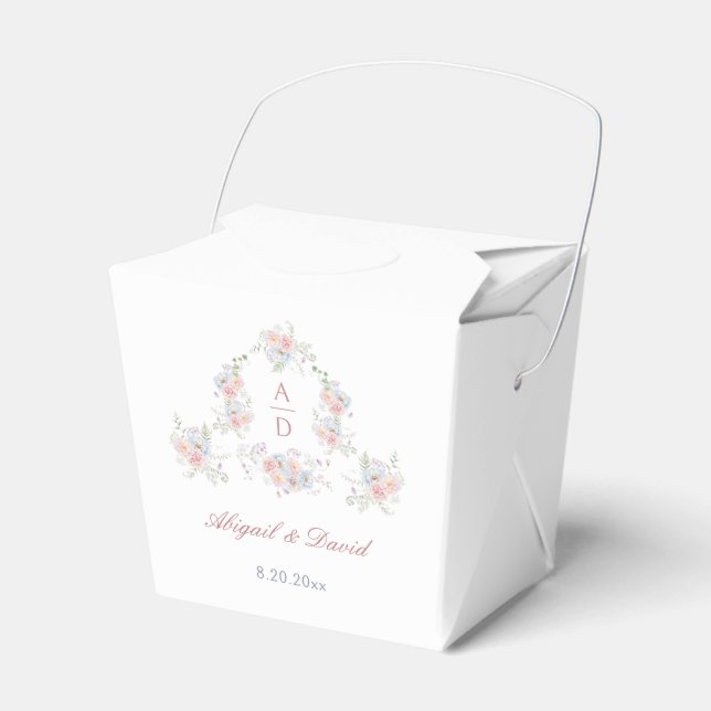 Ballotins Pastel Peonies Cadre Mariage Monogrammes Sortir (Verso)