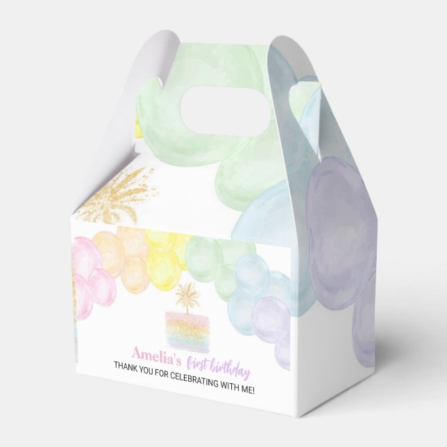 Ballotins Pastel Rainbow Balloon Ballotin fête d'anniversair (Verso)