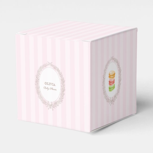 Ballotins pâtisserie française Boulangerie Macarons rose (Verso)