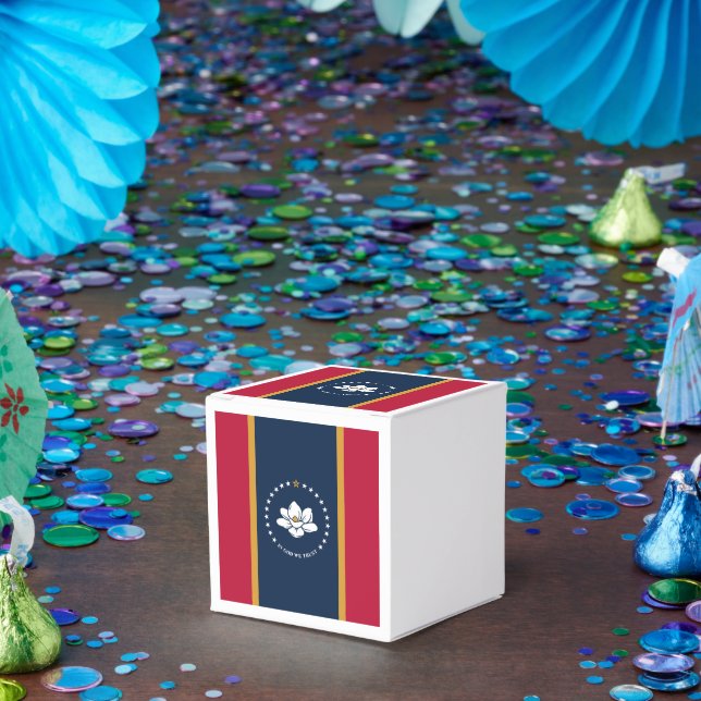 Ballotins Patriotic favor box with Flag of Mississippi, USA (Fête)
