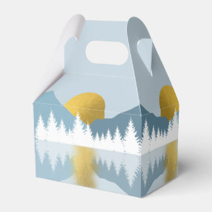 Ballotins Paysage Abstrait Soleil d'hiver d'or