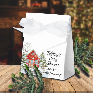 Ballotins Paysage d'hiver Baby shower de la Maison Rouge