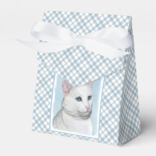 Ballotins Peinture de chat blanc - Cute Original Cat Art