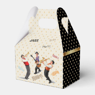 Ballotins Peinture vintage d'ART de rétros bleus de musique