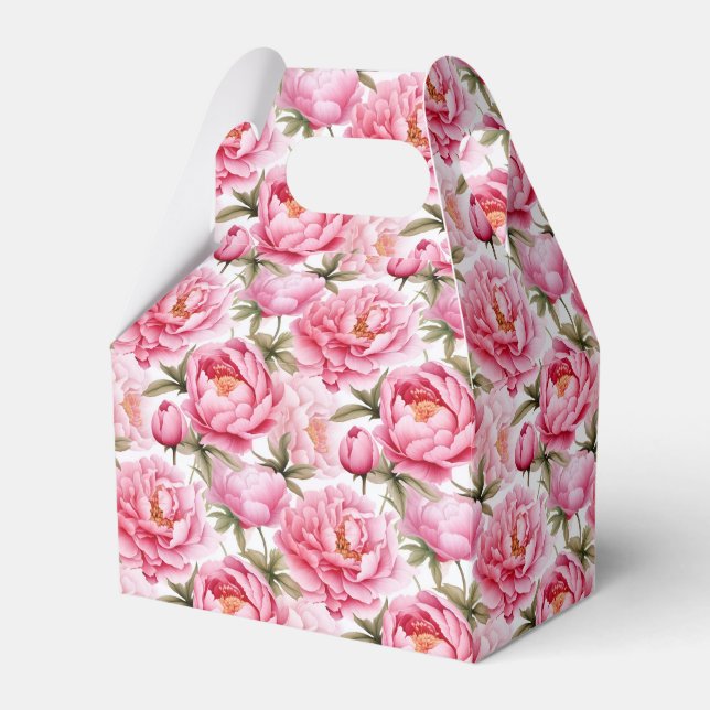 Ballotins Peonies Print Party Boîte de traitement (Verso)