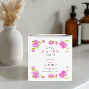 Ballotins Peonies roses Mini boîtes de tissus Mariages rose 