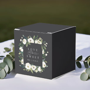 Ballotins Peony blanc Floral "L'amour est doux" Mariage