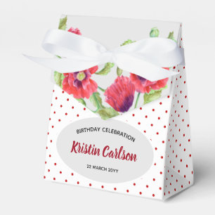 Ballotins Pépites rouges couleur aquarelle avec Pois blancs 