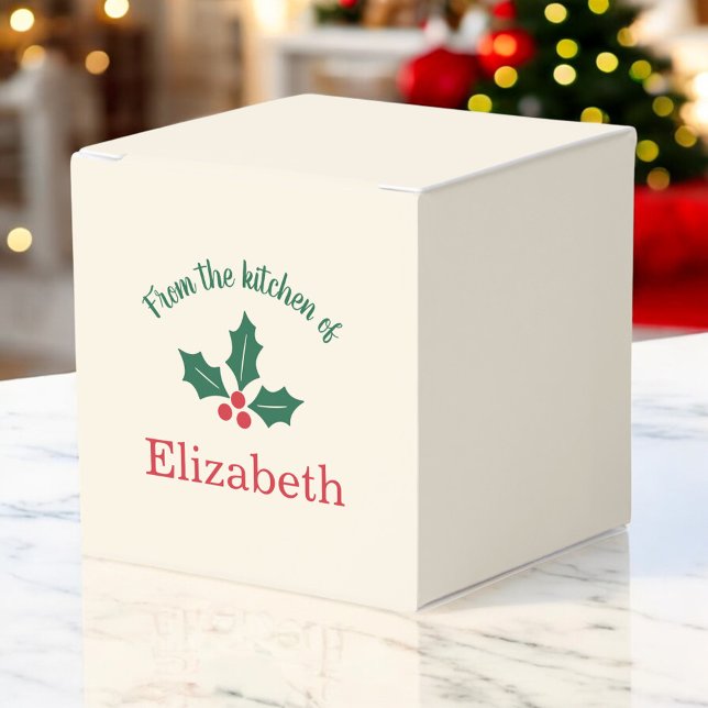 Ballotins Personalized Christmas Holiday Kitchen Holly Berry (Créateur téléchargé)