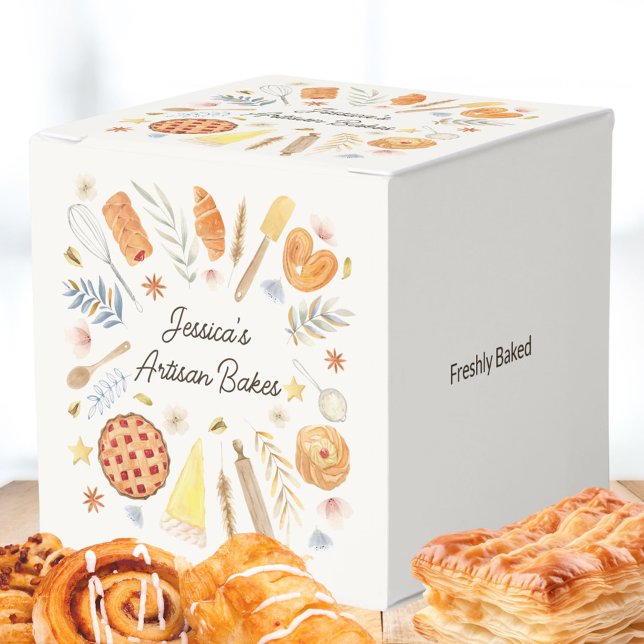 Ballotins Personalized Watercolor Pastry Baking Bakery (In situ)