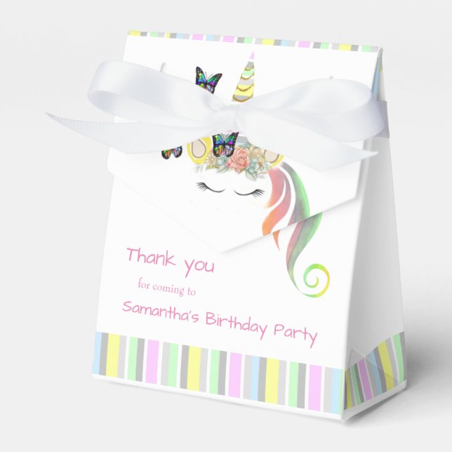 Ballotins Personnalisé Fille Unicorne Visage Anniversaire Me (Verso)