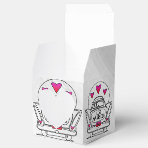 Ballotins Personnalisé Juste Marié Lune de miel voiture Boît