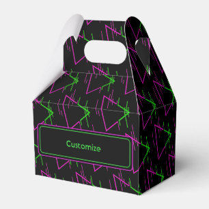 Ballotins Personnalisé Retro Neon Géométrique Motif Gable