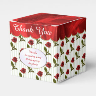 Ballotins Personnaliser : Merci - Motif Roses rouges