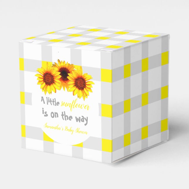 Ballotins Petit Baby shower de tournesol (Verso)