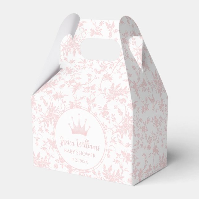 Ballotins Petit baby shower rose ballotin de bonbons de prin (Verso)