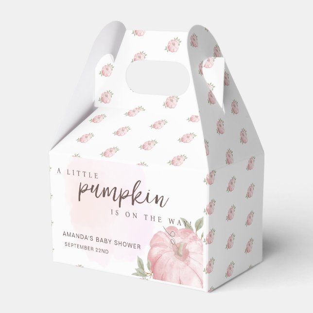 Ballotins Petit Citrouille rose Baby shower d'automne (Verso)