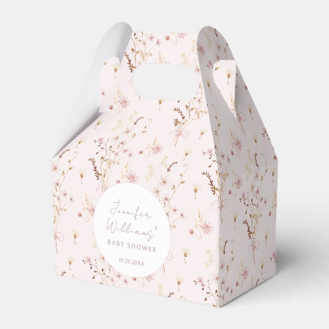 Ballotins Petit fleur sauvage bébé fille douche bonbon ballo (Verso)