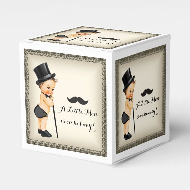Ballotins Petit Homme Moustache Baby Boy Douche (Verso)