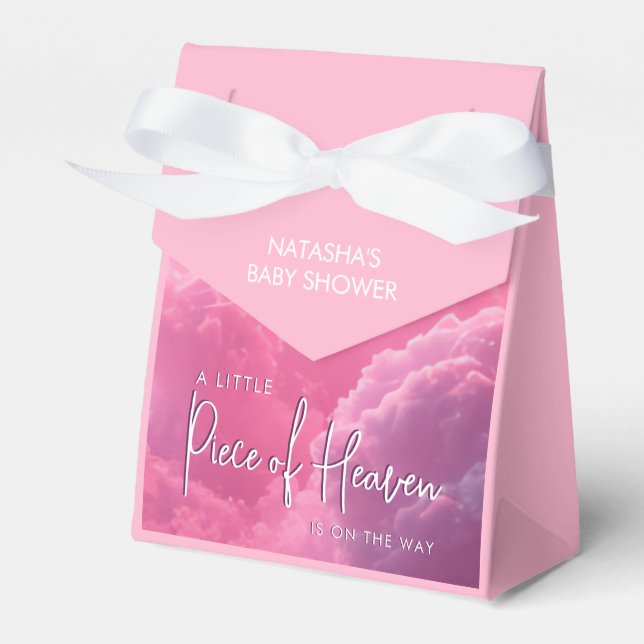 Ballotins Petit morceau de Baby shower rose du ciel (Verso)