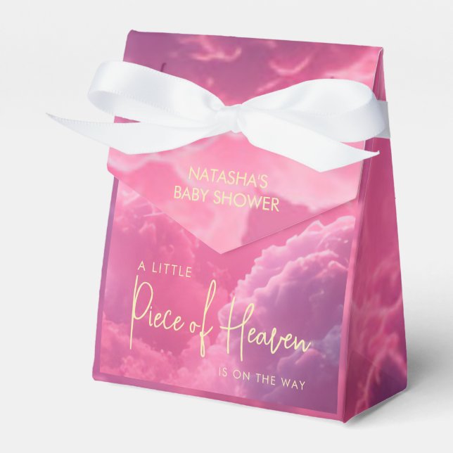 Ballotins Petit morceau de Baby shower rose violet du ciel (Verso)