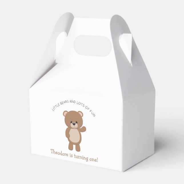 Ballotins Petit Ours Tourne Un Bois 1er Anniversaire (Verso)